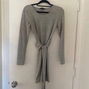 Women’s Dynamite grey belted sweater dress